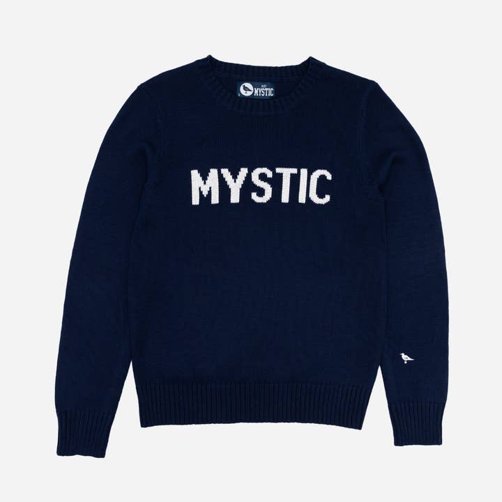 Mystic Women’s Knit Intarsia Sweater in Navy for wholesale by The Just Brand
