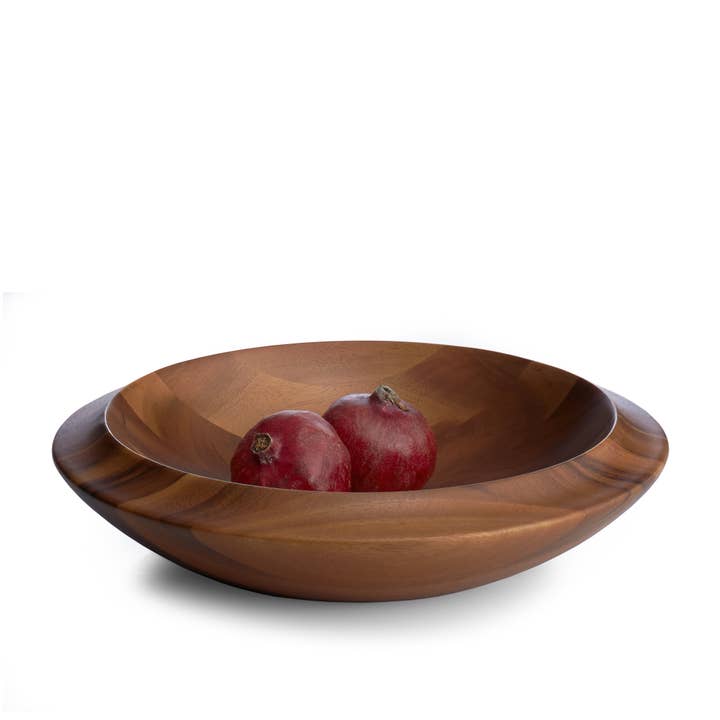 Nambe - Wholesale Decorative Plate/Dish/Bowl - Skye Wood Centerpiece Bowl