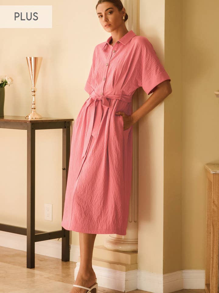 Plus Solid Airflow Overhemdjurk voor wholesale door Oddi