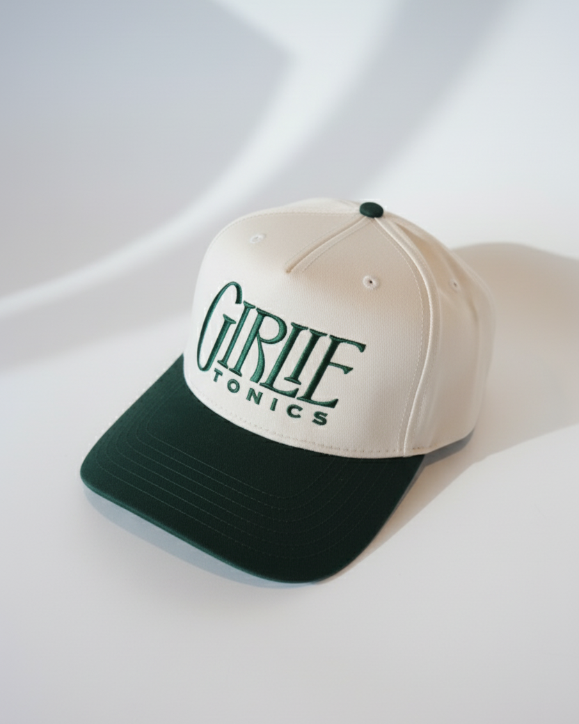 Forest Green Beige Country Club Cap Beige/Green for wholesale on Faire1