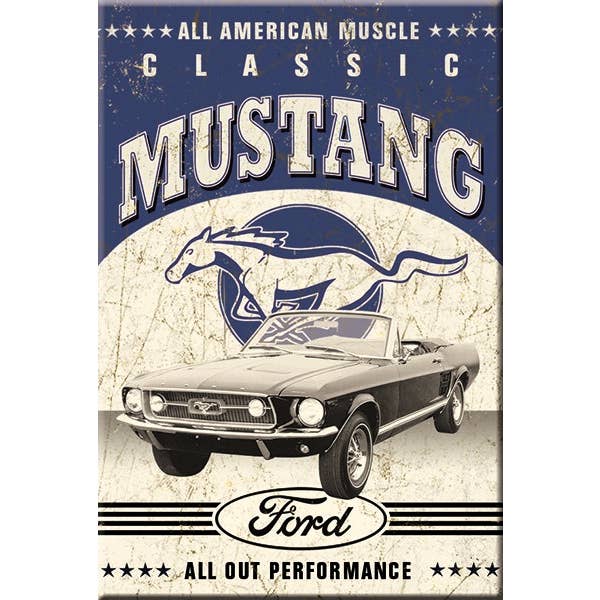 Magnet: Ford - Classic Mustang for wholesale by Desperate Enterprises