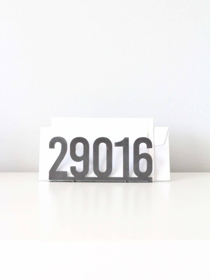 Custom Zip Code Mail Organizer for wholesale by Highland Ridge | Handmade Home Decor