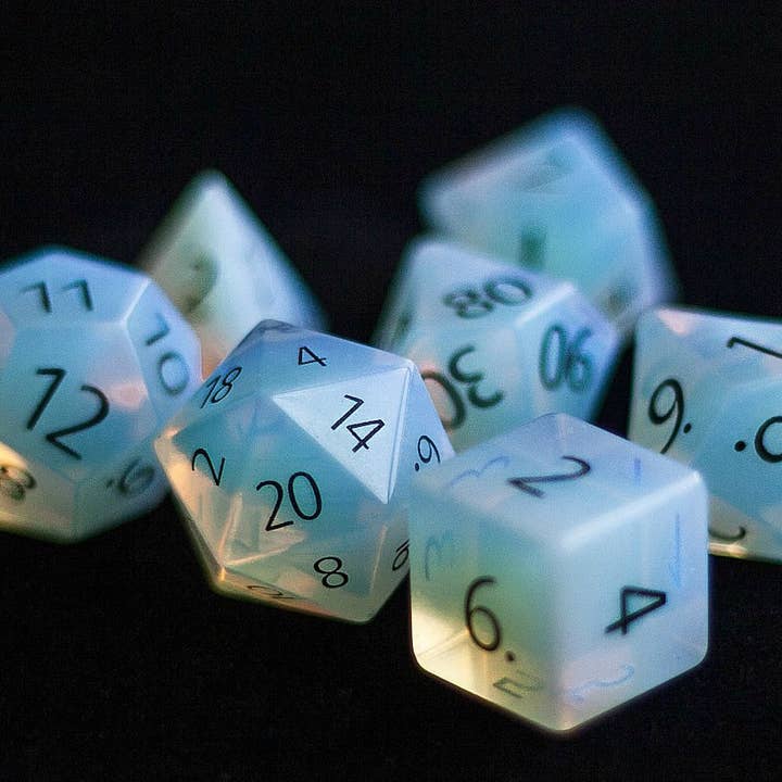 FanRoll by Metallic Dice Games - Wholesale Dice - PREMIUM Engraved Gemstone Dice (18 Options)5
