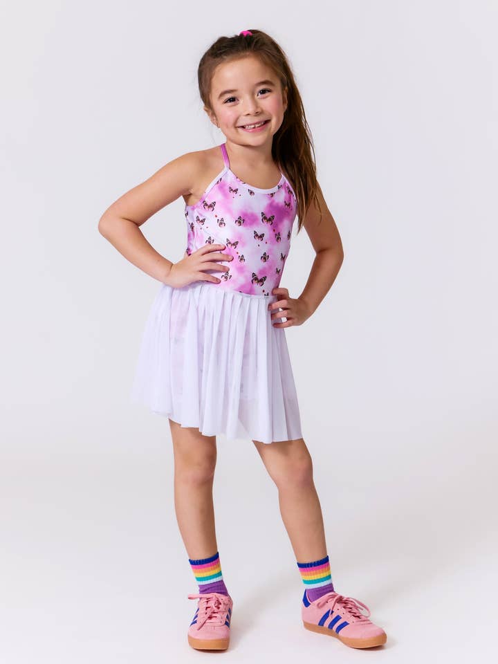Girls Tennis Dress in Lucky Butterflies for wholesale by Terez
