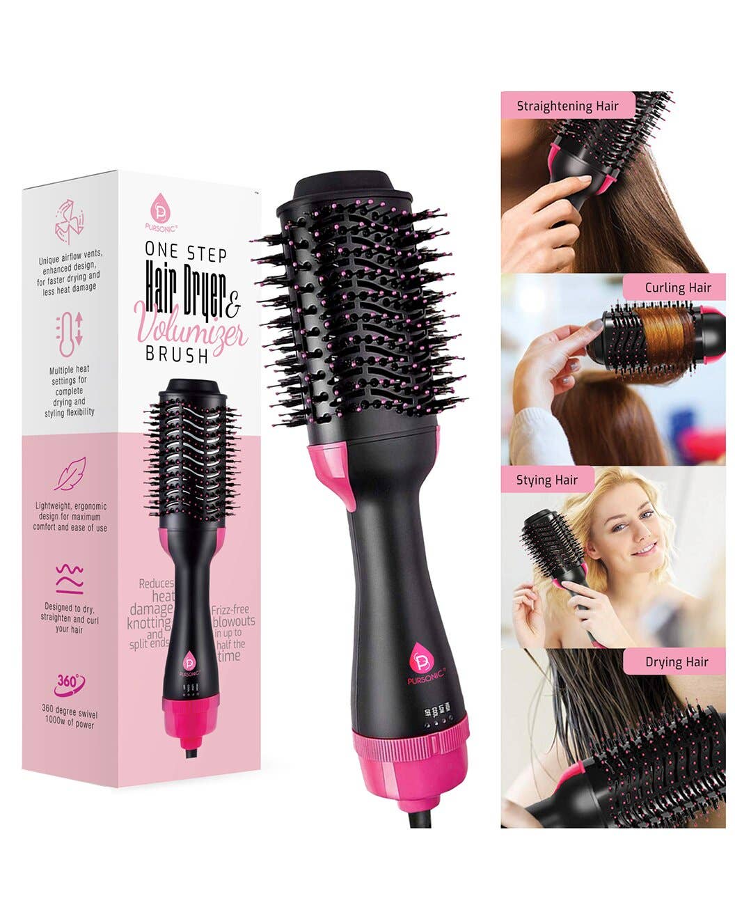 Pursonic - Wholesale Hair Dryer - One Step Hair Dryer & Volumizer Brush2