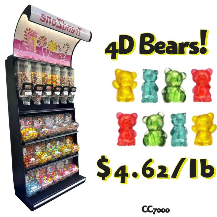 Bulk Candy Gummies – 4D Bears for wholesale by Trend Zone