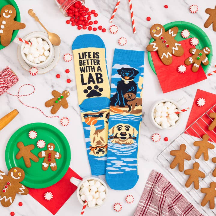 Lavley – Engroshandel Strømper - Unisex – Livet er bedre med et laboratorium (Labrador Retriever) Sokker8