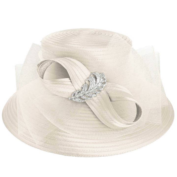 SP Sophia Collection - Wholesale Fascinator Hat - Women's - Dressy Brooch Ribbon Hat