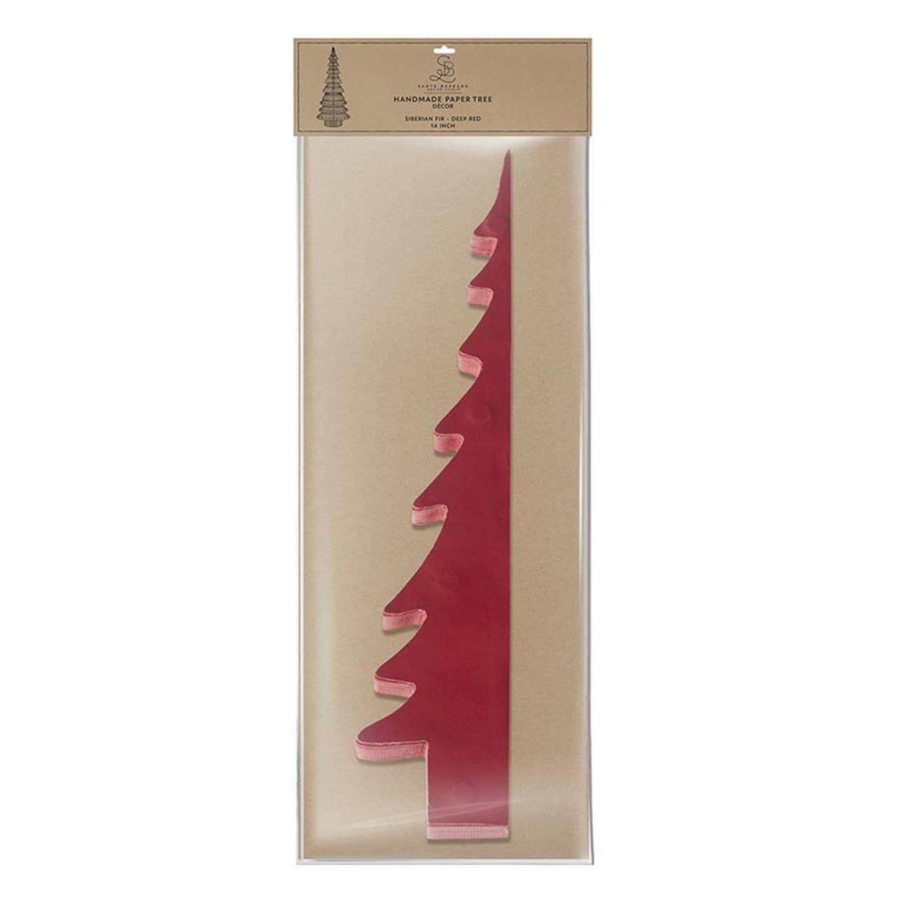 Santa Barbara Design Studio by Creative Brands - Wholesale Christmas Decoration - Paper Tree - Siberian Fir Deep Red 14"2