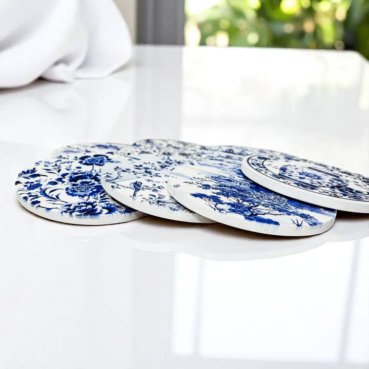 Gia Roma - Wholesale Coasters - Mediterranean Lemon Coasters | Coastal Blue & Yellow Accents36