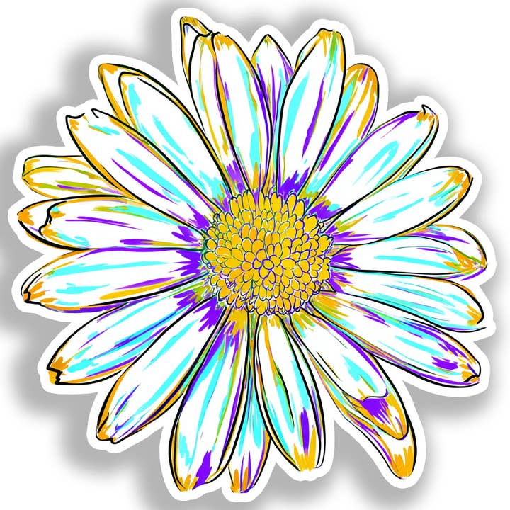 Daisy Flower Decal Sticker # A019684 for wholesale by Yoonek Graphics