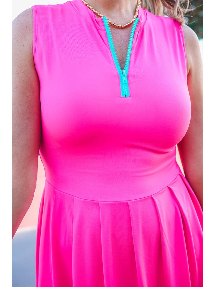 PREORDER-Pep Squad Tennis Dress, Pink for wholesale on Faire