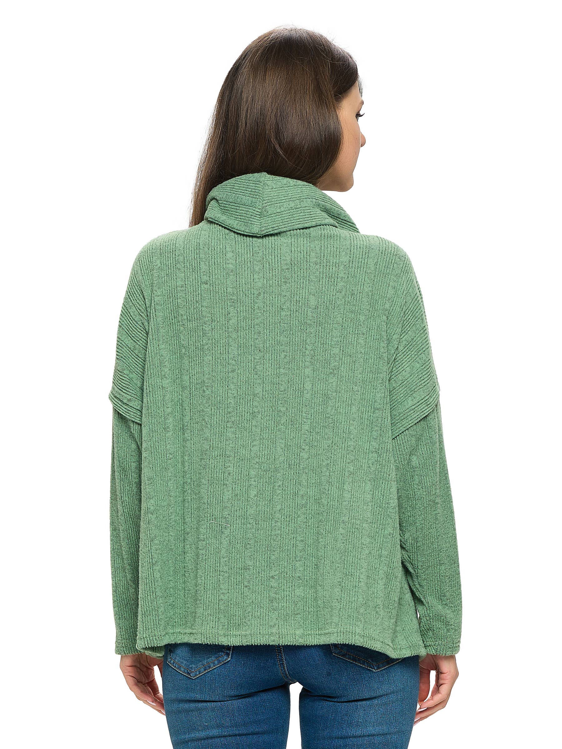 Yak & Yeti - Wholesale Tunic - Women's - SALE Top Turtle Neck Ribbed Oversized (Regular Price $17)6