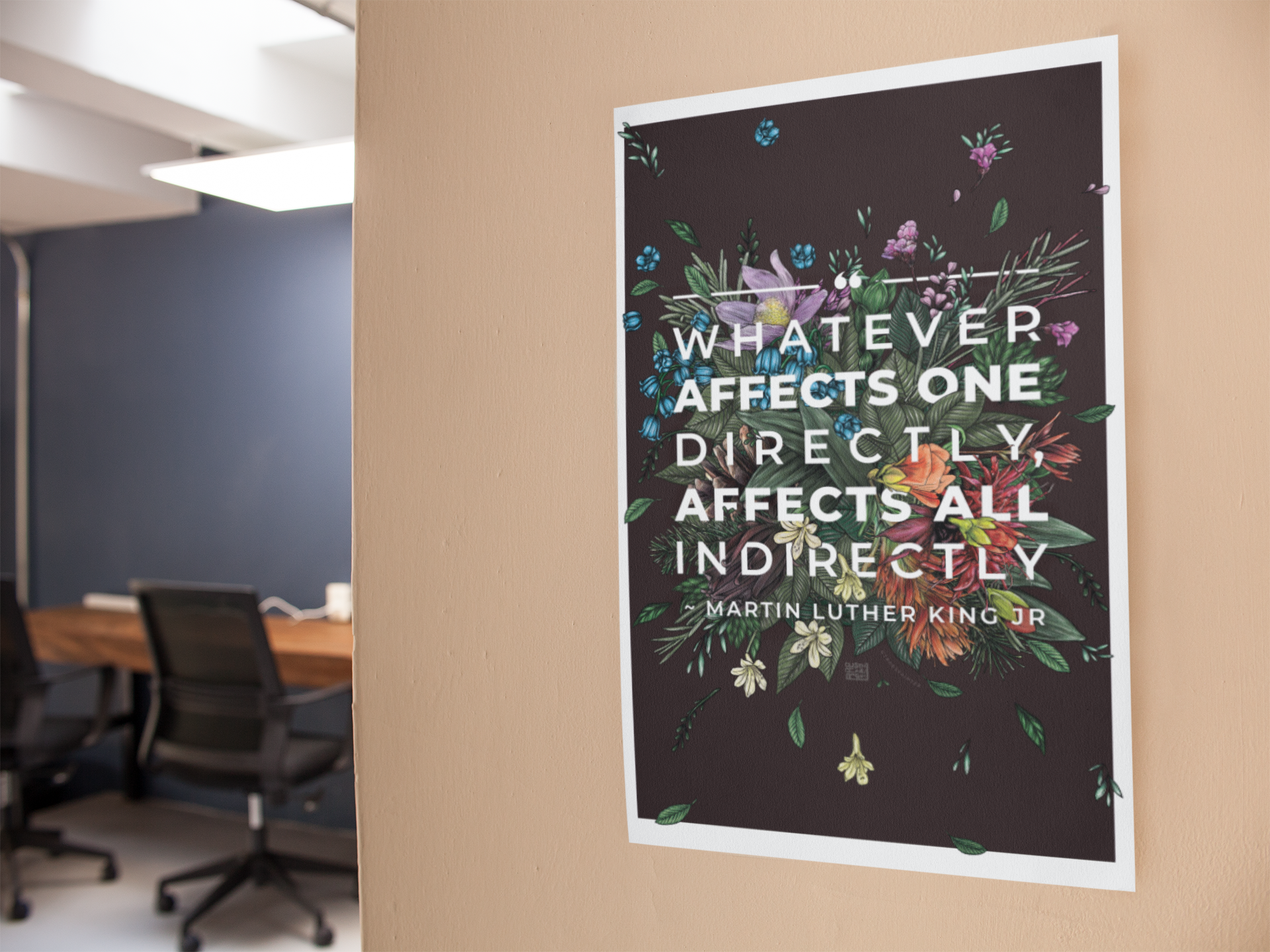 Transpainter - Wholesale Art Print - Martin Luther King Quote Poster | Floral Diversity Art Print2