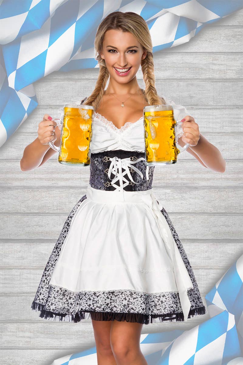 atixo GmbH - Vente Déguisement – femme - Dirndl premium avec blouse et tablier (7000)27