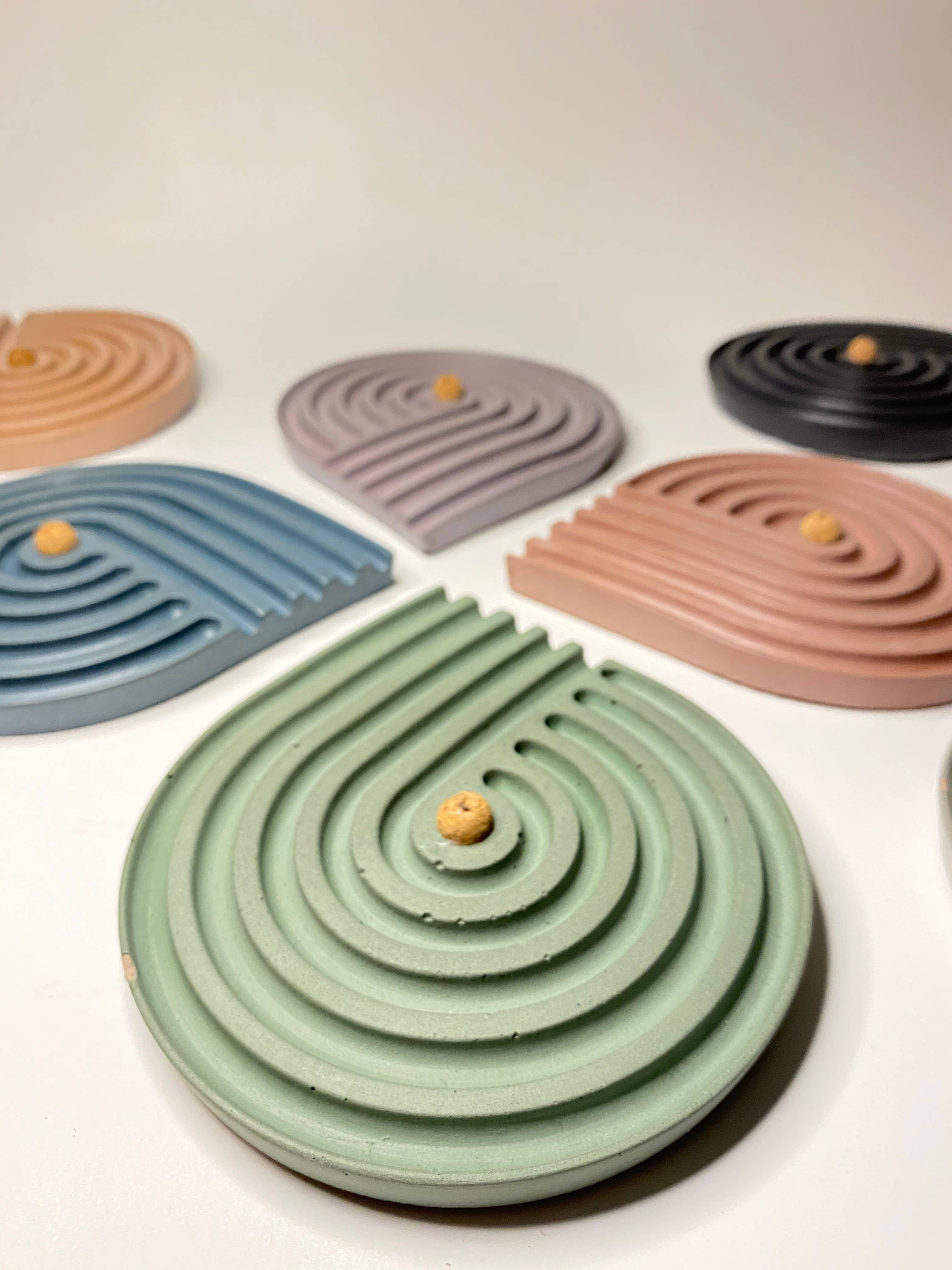 NATURAL BY HAGELSIEB - Wholesale Incense Holder - CONCRETE SPIRAL INCENSE HOLDER11