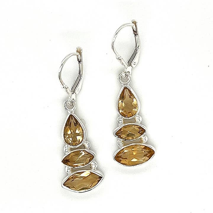 Cascata Citrine Earrings for wholesale by Desiderate