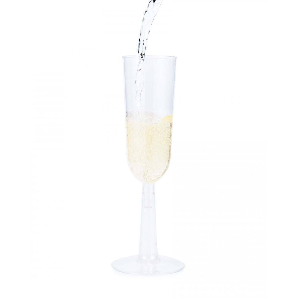 Bulk Party Decor - Wholesale Champagne Flute - Bulk Clear 7 oz Plastic Champagne Flutes (48 per Case)2