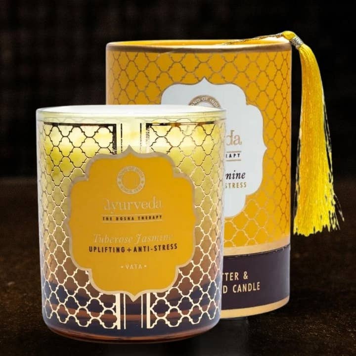 Scented candle in glass jar - Vata Tuberose Jasmine - Song of for wholesale by Ayurveda Specialist B.V.