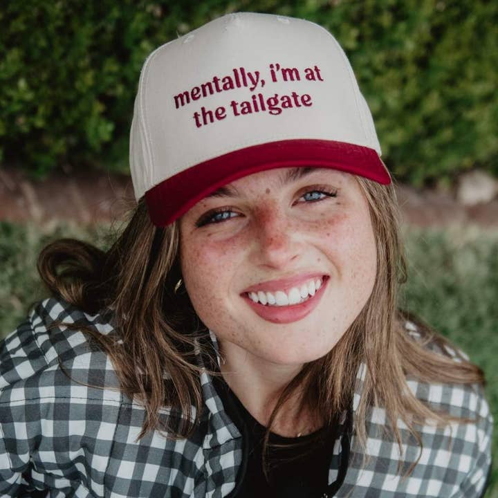 Mentally, I'm At The Tailgate Two-Toned Hat for wholesale by Katydid
