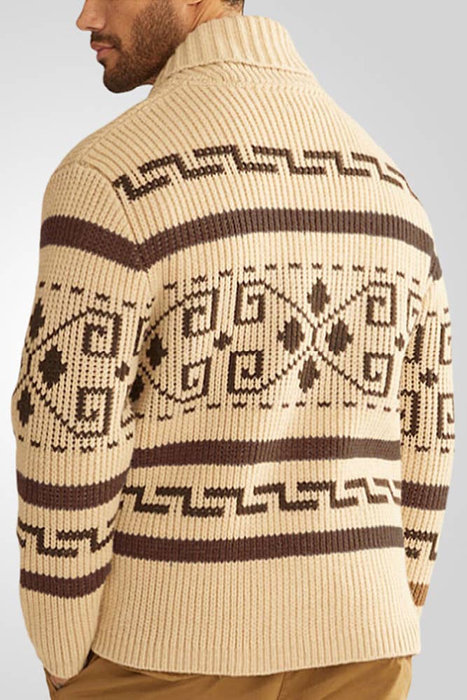 UNISHE – wholesale Cardigan – Men's – Men's Jacquard Knitting Cardigan ZK22403