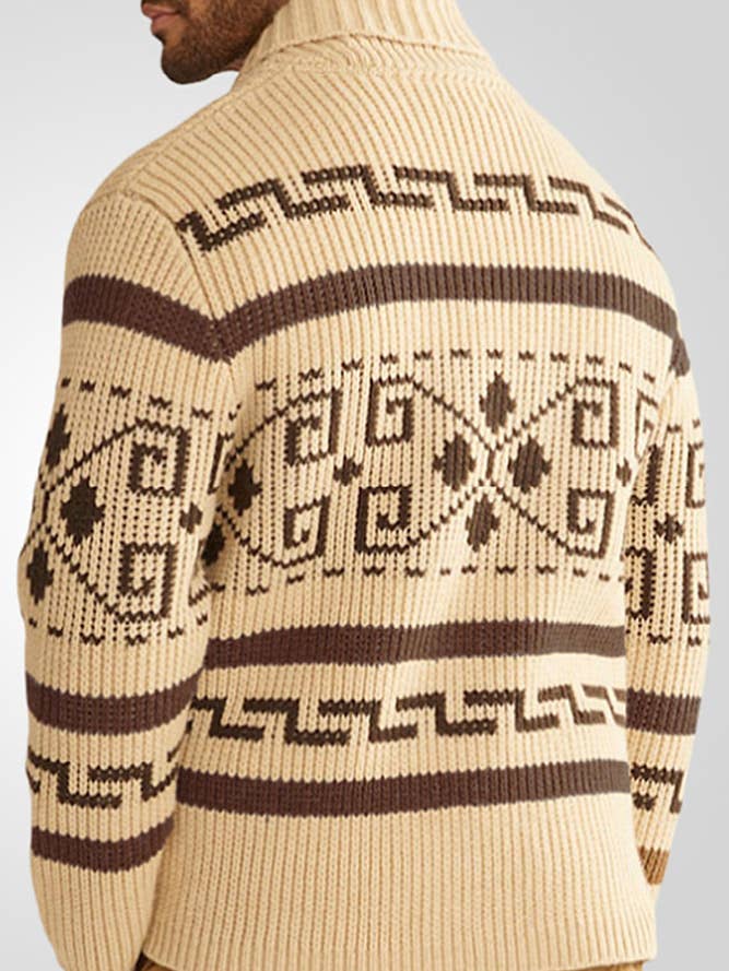 UNISHE – wholesale Cardigan – Men's – Men's Jacquard Knitting Cardigan ZK22403