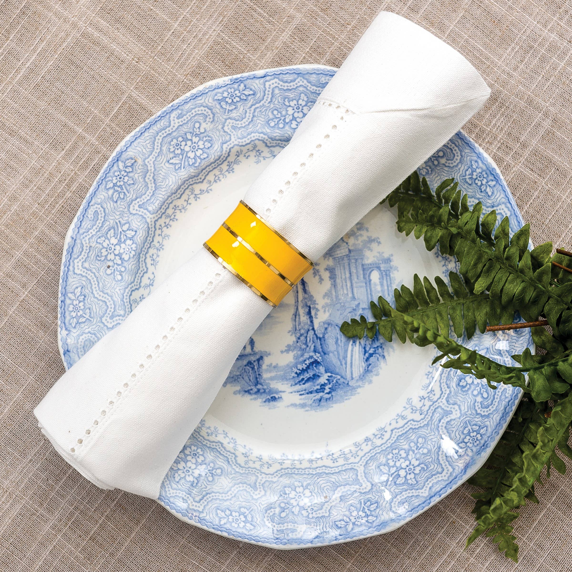 C&F Home - Wholesale Dinner & Cloth Napkin - Hemstitch White Napkin1