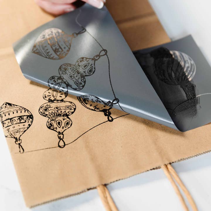 A Makers' Studio - Wholesale Stencil/Craft Die - Hang the Ornaments - Mesh Stencil 8.5x11