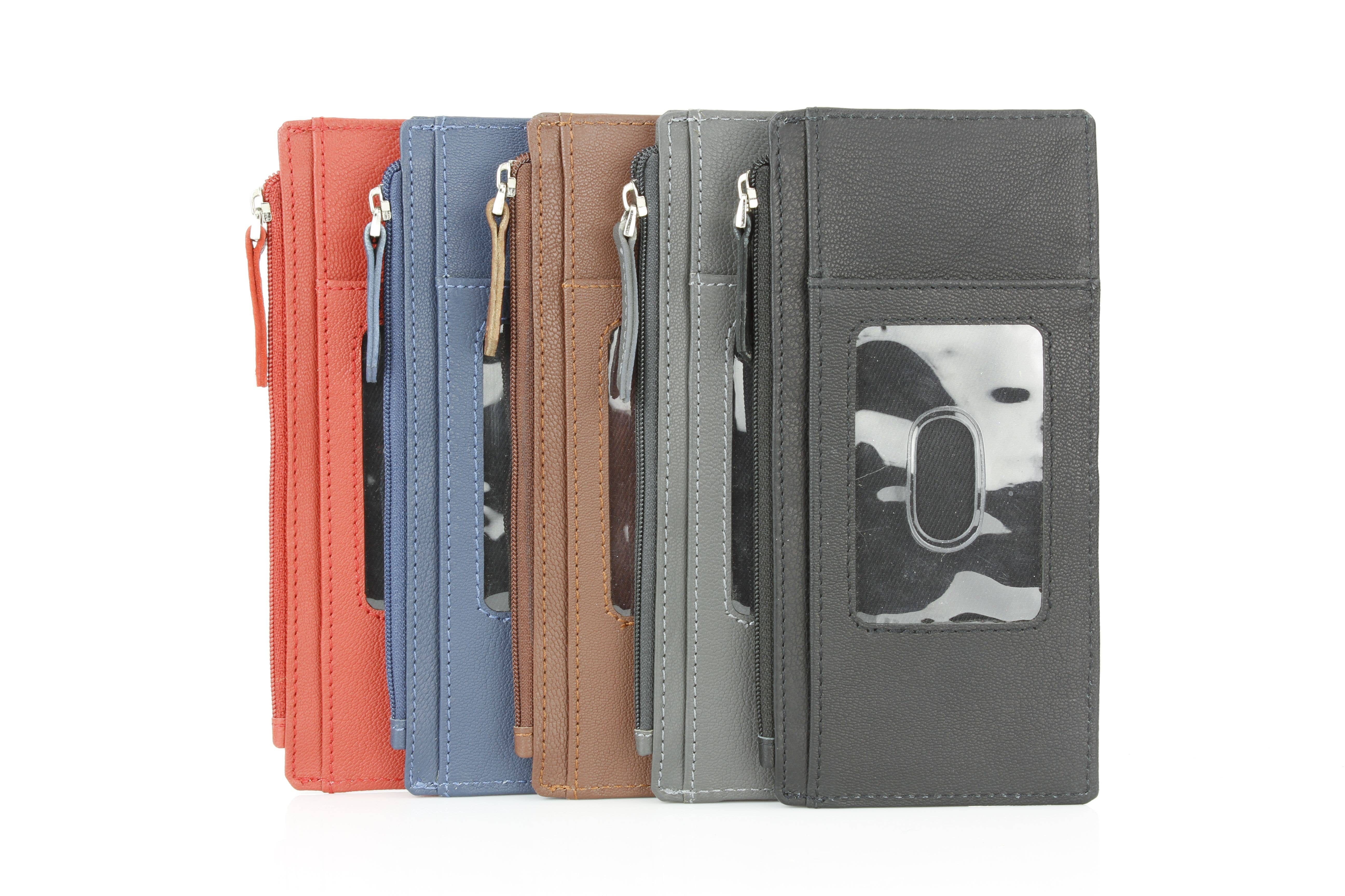 Leather Impressions Inc – Großhandel Kartenetui – Damen – Lange Lederkartenbörse mit Druckknopfverschluss RB LW 21 10035