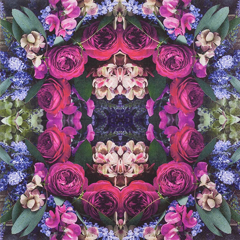 Home Fashion - Carl Dietrich GmbH - Vendita all'ingrosso Tovagliolo monouso - Tovaglioli da pranzo con fiori ricchi1