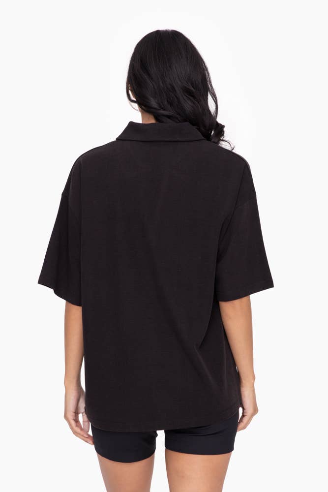 Mono B – wholesale T-shirt – women's – Oversized Collared Tee2
