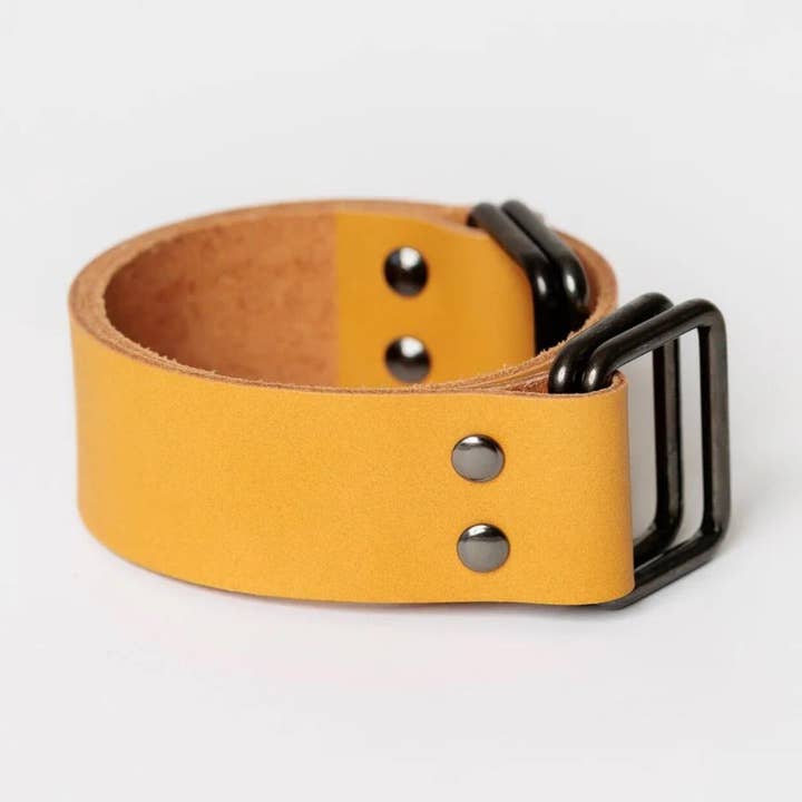 Correa de Transporte de Cuero Mostaza para venta al por mayor de Link Collective