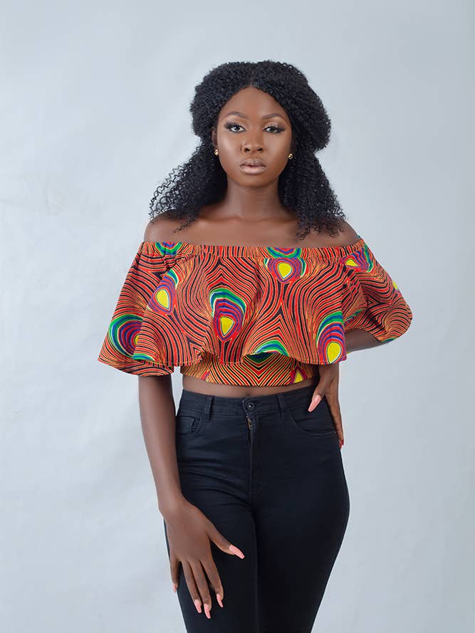 ETNICA - Wholesale Blouse - Women's - African Print Achol Crop Top2