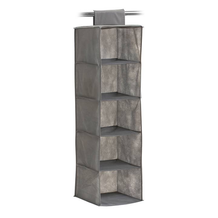grey Hanging storage, 5 compartments, fleece, gray for wholesale on Faire