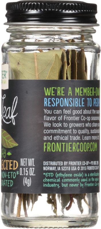 Frontier Co-op - Wholesale Herbs - True Whole Bay Leaf, Kosher, Non Irradiated, Non ETO 0.15 Oz2