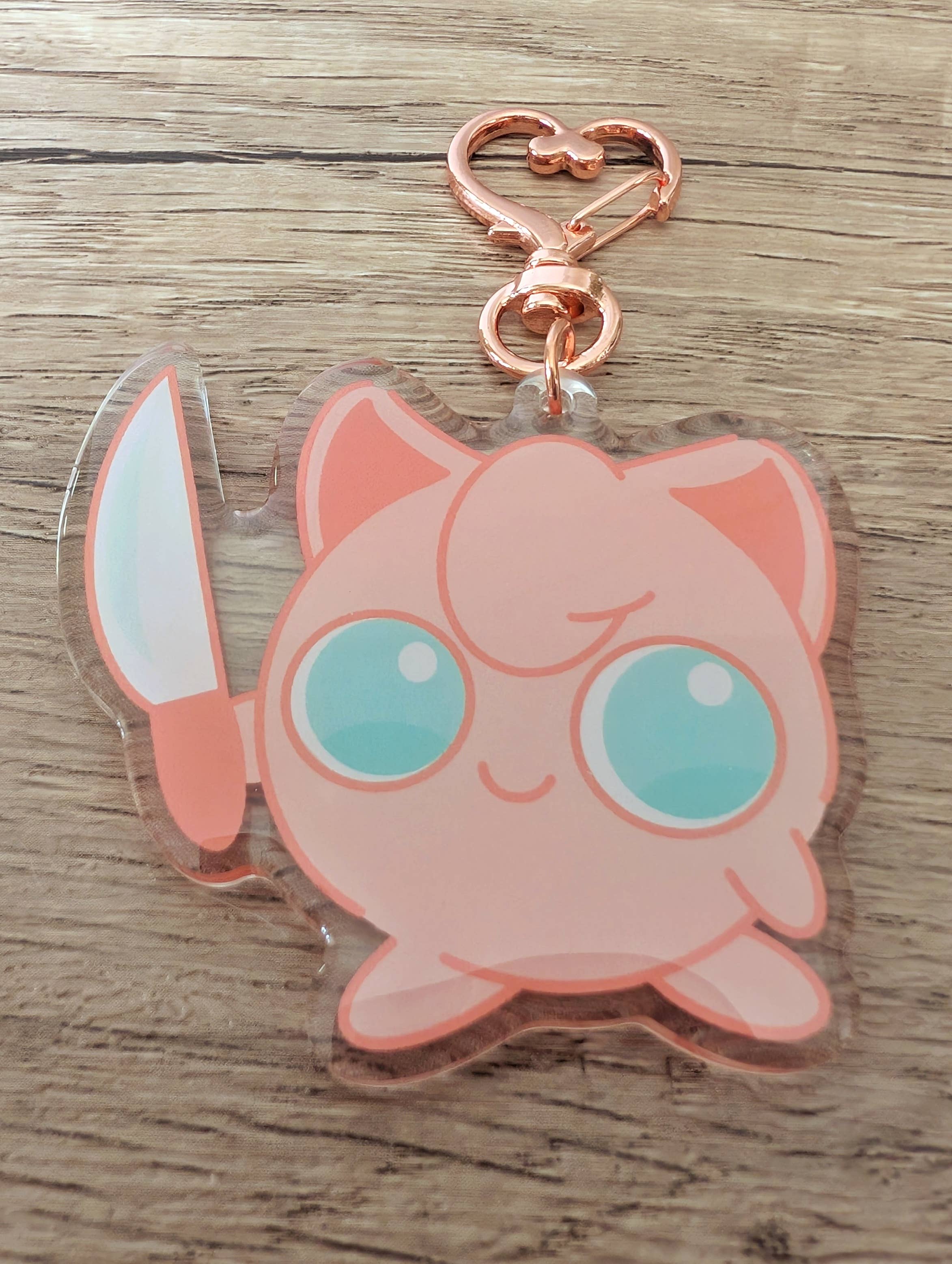 Sadsquatch - Wholesale Keychain - Unisex - Mischievous Jigglypuff - Cute Kawaii Pokemon Charm Keychain4