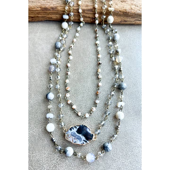 Dylan Designs - Wholesale Pendant/Charm Necklace - Florence Necklace Grey