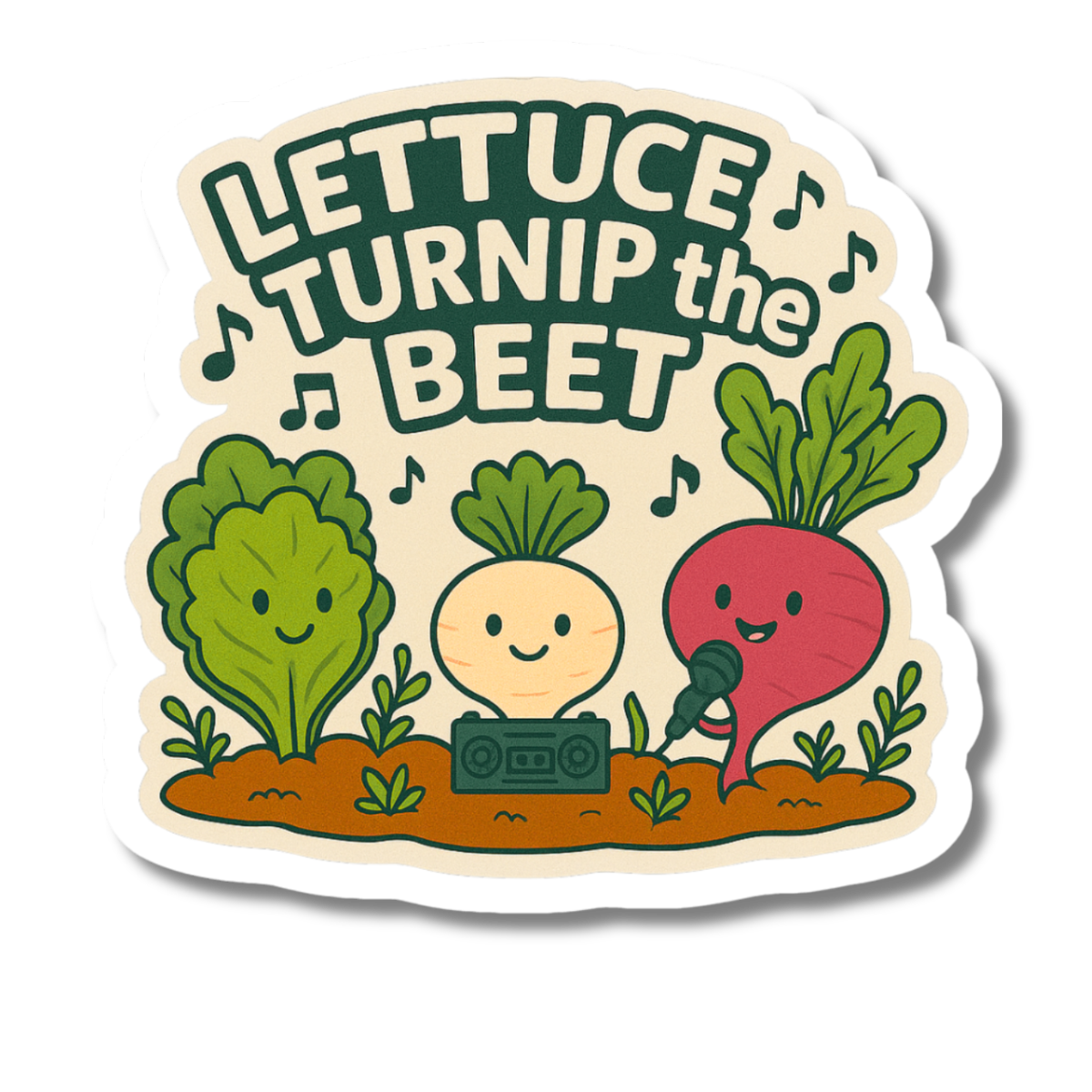 National Parks and Beyond - Wholesale Sticker - Lettuce Turnip the Beet Vegetable Garden 3" Vinyl Sticker0