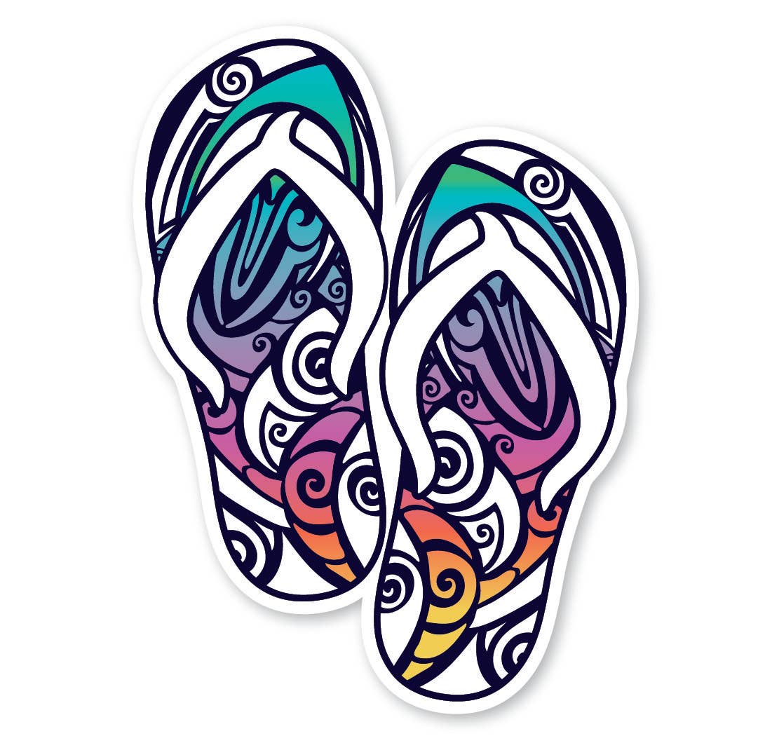 Morris Magnets - Wholesale Coasters - Coaster - Pattern Flip Flops