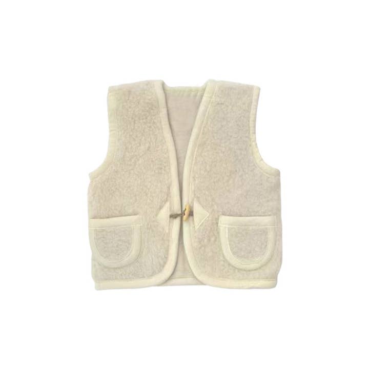 MyKids-USA® - Wholesale Coat – Baby - Baby Solid Color Vintage Style Sleeveless Wool Jacket Coat8
