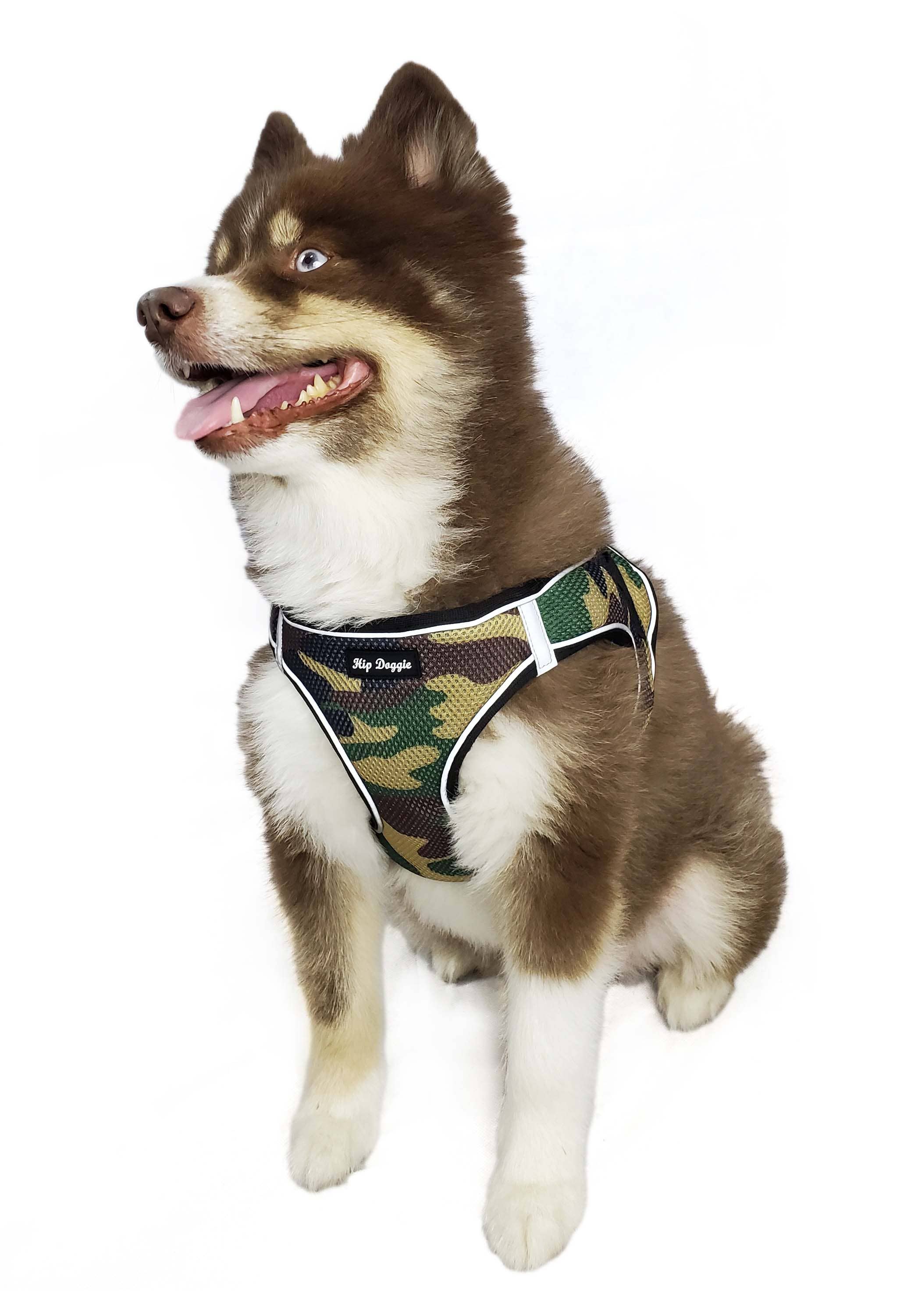 Barker's Bowtique - Vente Harnais – chien - Hip Doggie - Veste EZ Step-In Harness - Camo - Multi3