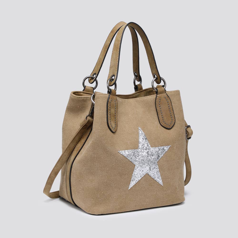 House of Milano – wholesale Tote bag – Women's – JNY2290S2526 Canvas Star Tote Bag2