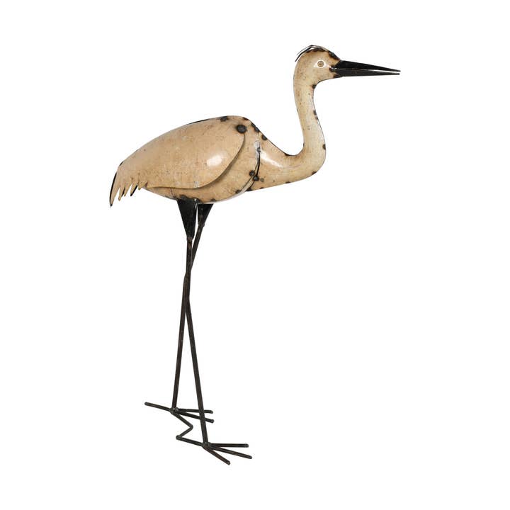 Jardinopia UK – wholesale Outdoor ornament/decor – Handcrafted Iron Crane Garden Decoration2