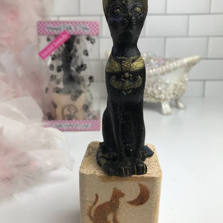 Bastet Beauty bath bomb for wholesale by Honeycat Cosmetics
