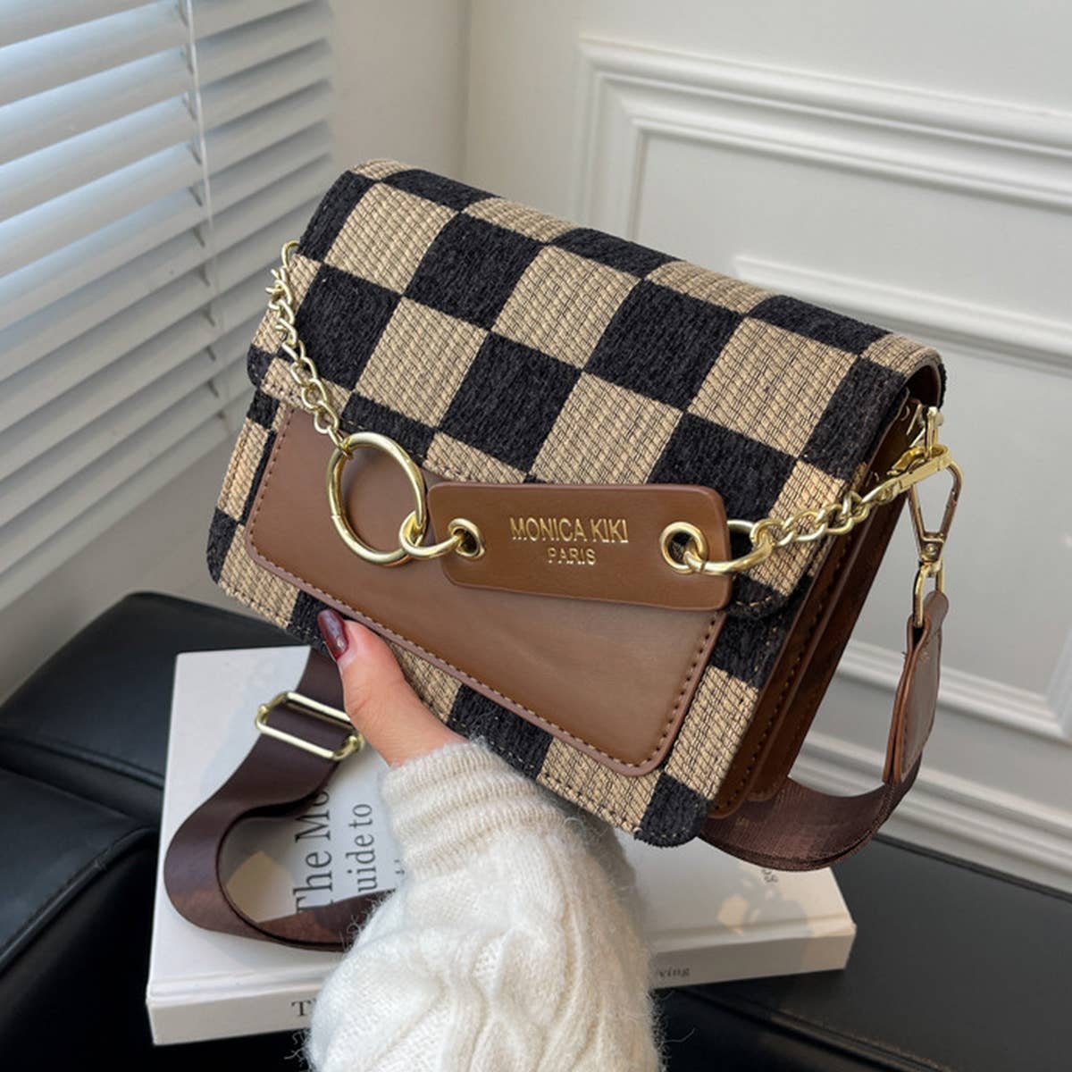 ACCITY - Wholesale Shoulder Bag - Women's - Trendy Checkered PU Crossbody Bag for Women_CWAB15456