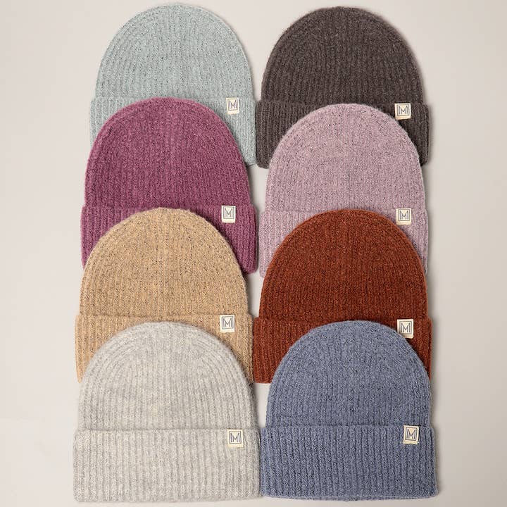 Fashion City - Wholesale Beanie - Women's - Soft Basic Ribbed Knit Cuff Beanie Hat