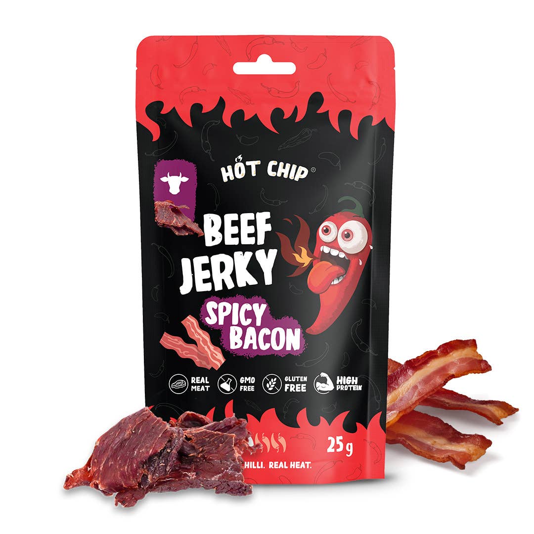 HOT-CHIP - Wholesale Jerky - Jerky Chilli And Bacon 25g0