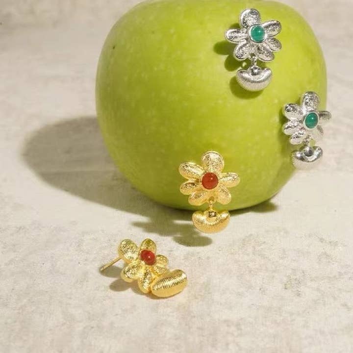 Tiny Floral Earrings for wholesale by Factor Stories