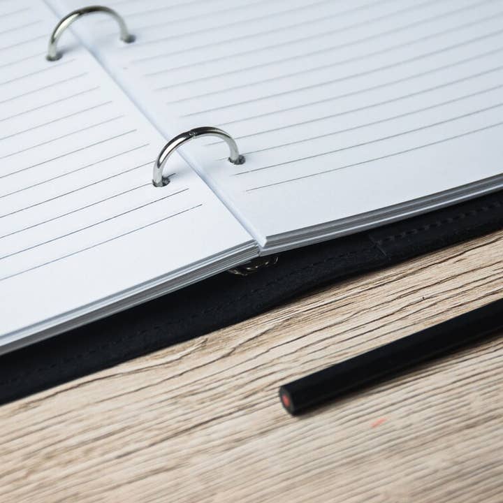 Pikore - Wholesale Binder - Leather binder 3-ring,Leather portfolio binder5