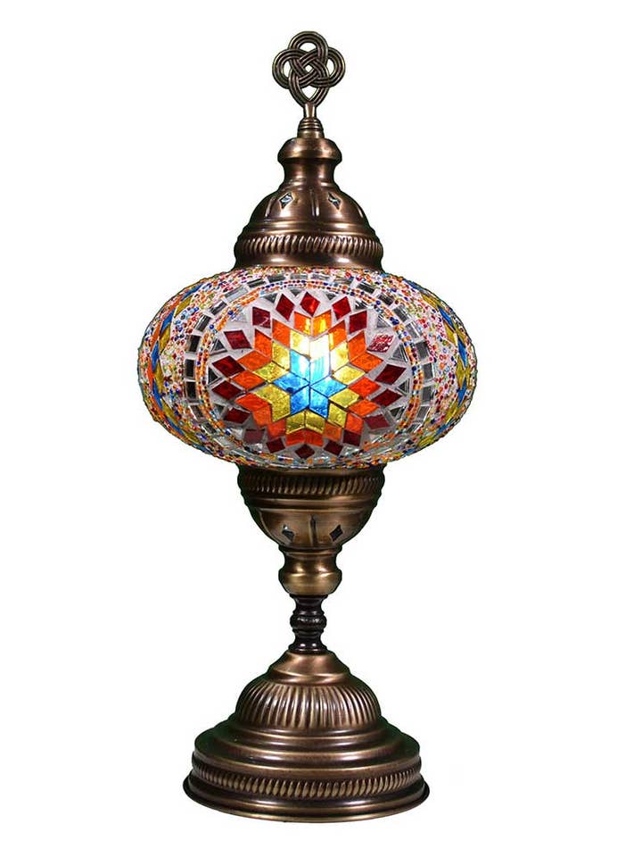 Handmade Turkish Moroccan Style Mosaic LED Table Lamp BSC3 for wholesale by KusKuus